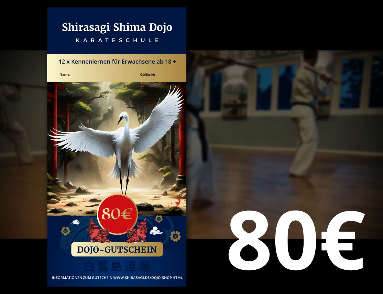 Shirasagi Shima Dojo Gutschein für Erwachsene 80 €